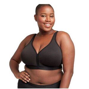 Cacique Lane Bryant Womens Bra Cotton Lightly Lined No Wire Size 48D Black